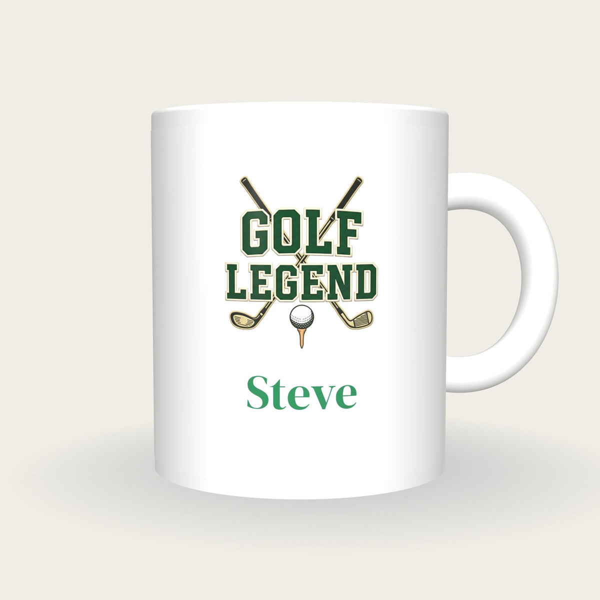 Personalised Golf Legend Mug, front