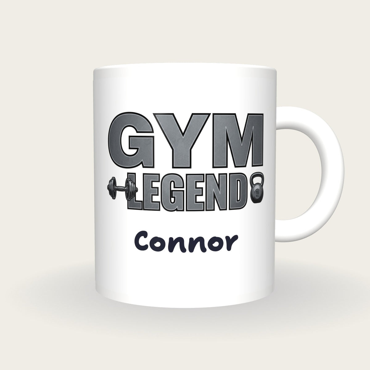 Personalised Gym Legend Mug, front