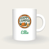 Personalised Happy Camper Mug, front