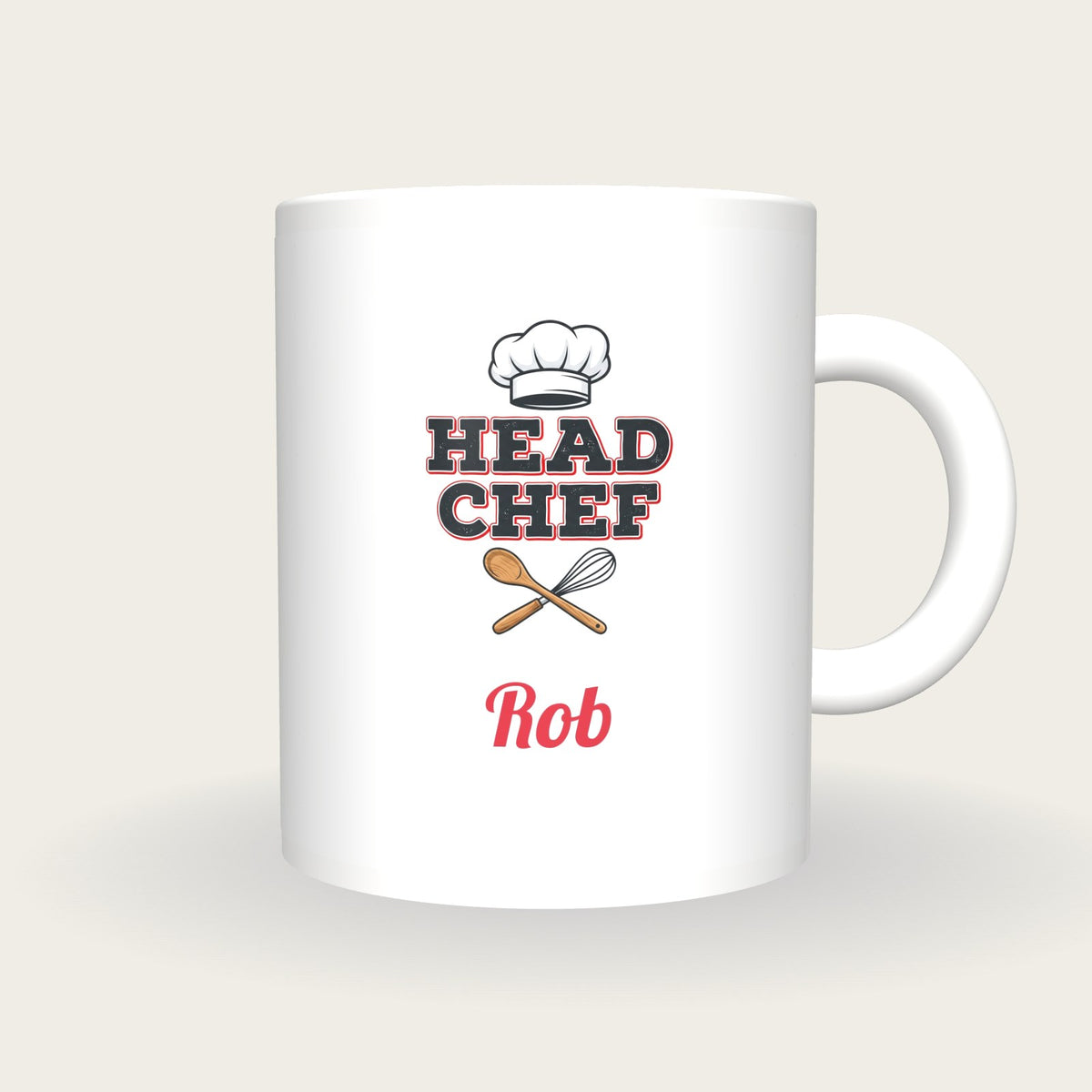 Personalised Head Chef Mug, front
