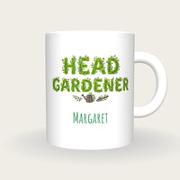 Personalised Head Gardener Mug, front
