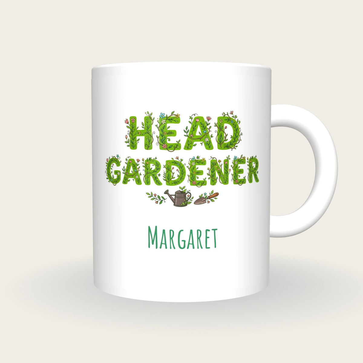 Personalised Head Gardener Mug, front