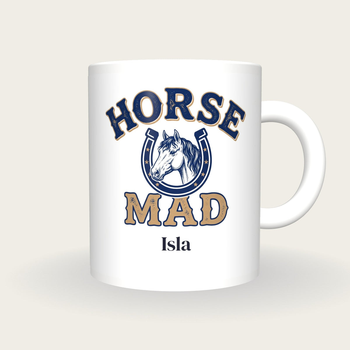 Personalised Horse Mad Mug, front