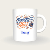 Personalised Keeping It Reel Fishing Mug, front