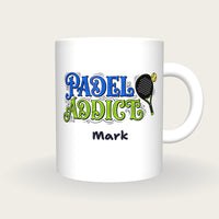 Personalised Padel Addict Mug, front