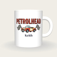 Personalised Petrolhead Classic Car Mug, front