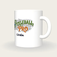 Personalised Pickleball Pro Mug, three-quarter view