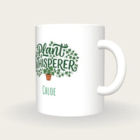 Personalised Plant Whisperer Mug, three-quarter view