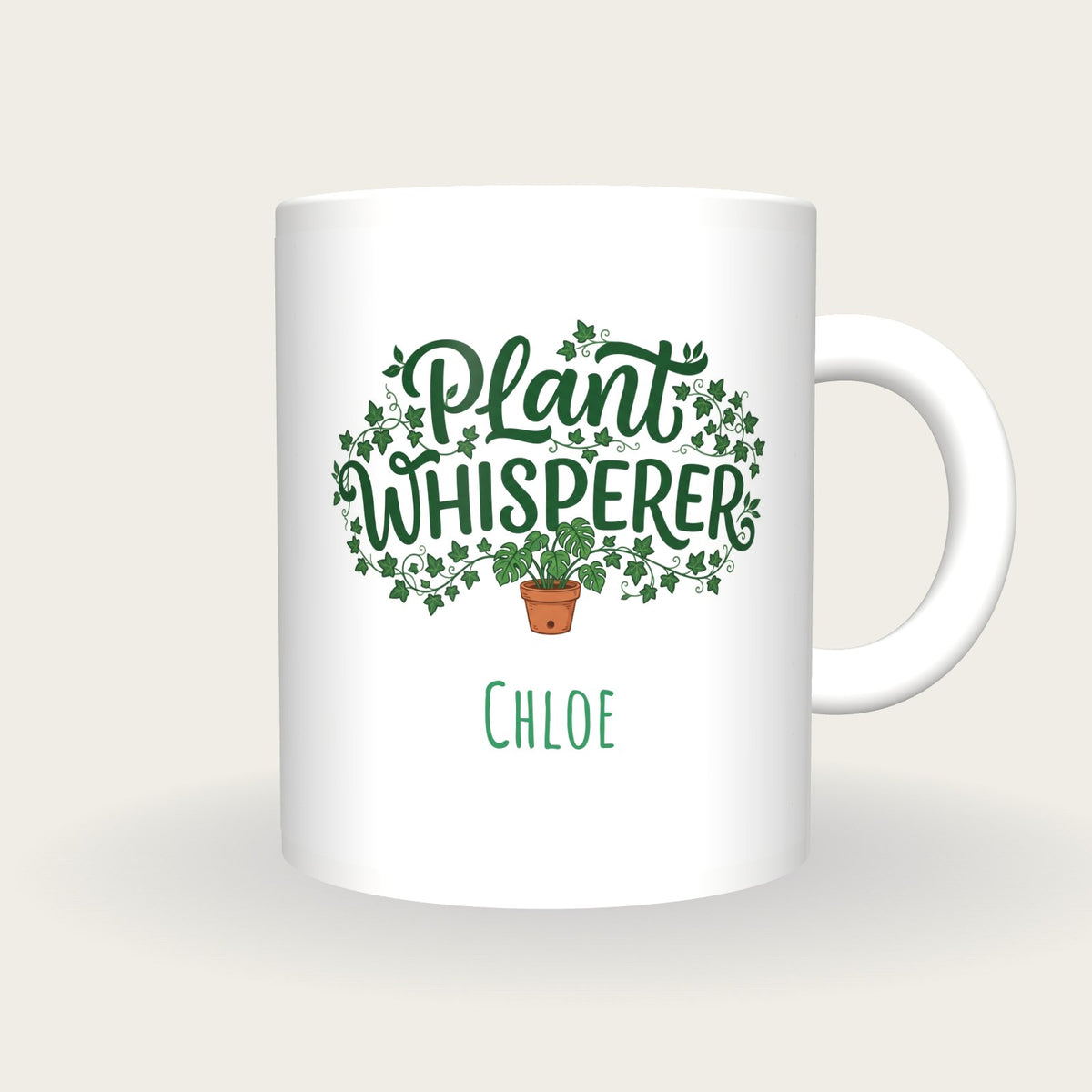 Personalised Plant Whisperer Mug, front