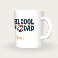 Personalised Reel Cool Dad Fishing Mug, three-quarter view