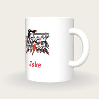 Personalised Rock Star Mug, three-quarter view