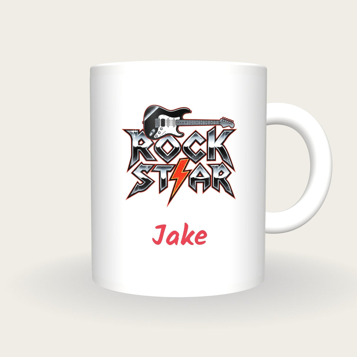Personalised Rock Star Mug, front