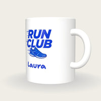 Personalised Run Club Mug, three-quarter view