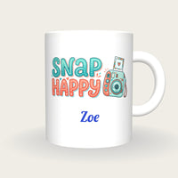Personalised Snap Happy Camera Mug, front