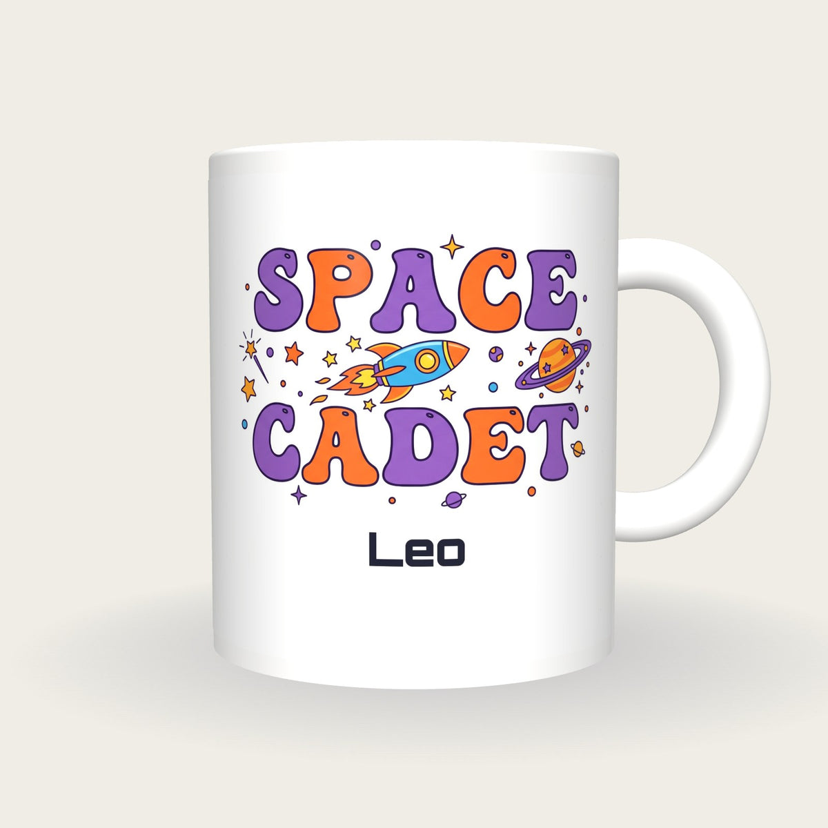 Personalised Space Cadet Mug, front