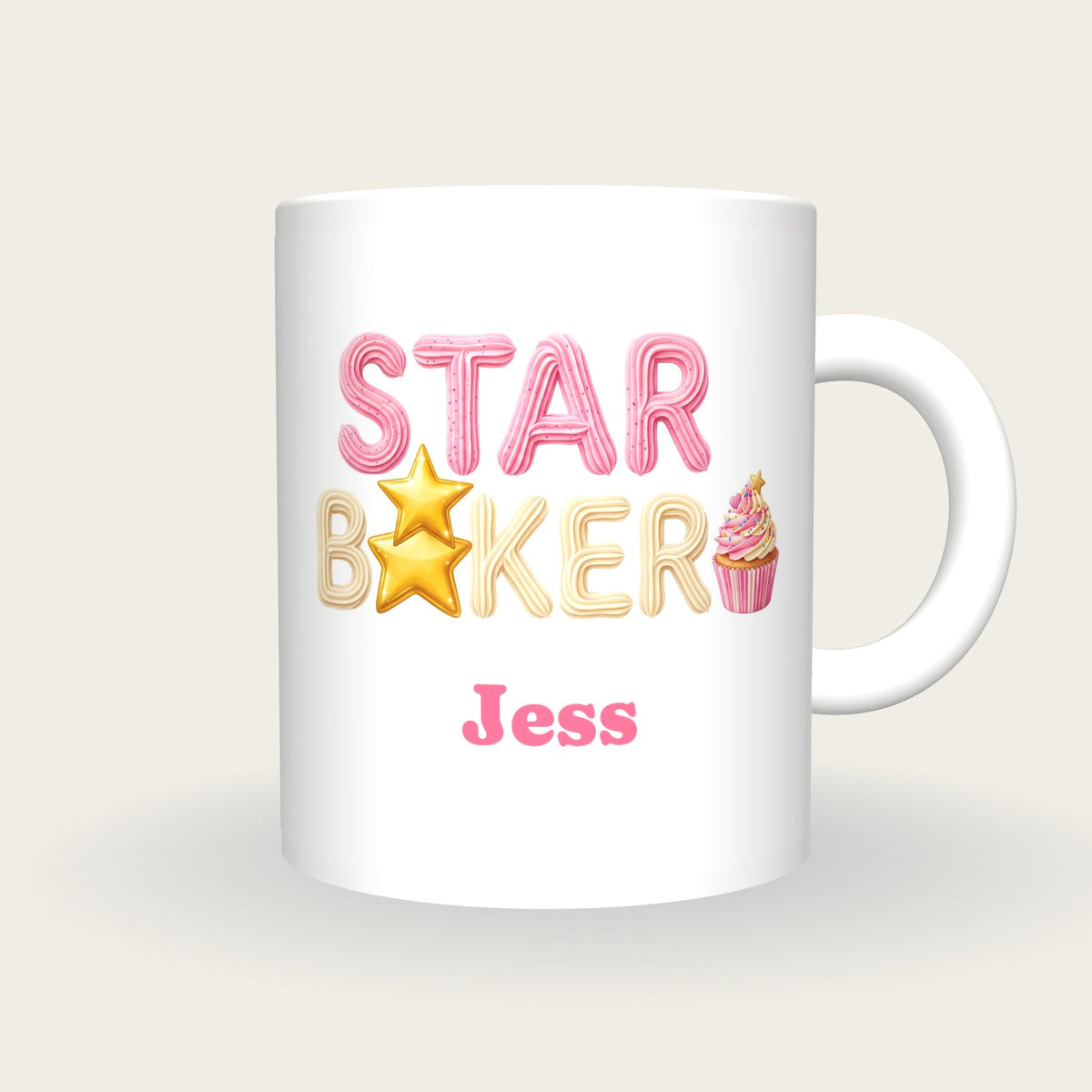 Personalised Star Baker Mug, front