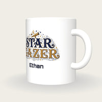 Personalised Star Gazer Astronomy Mug, three-quarter view