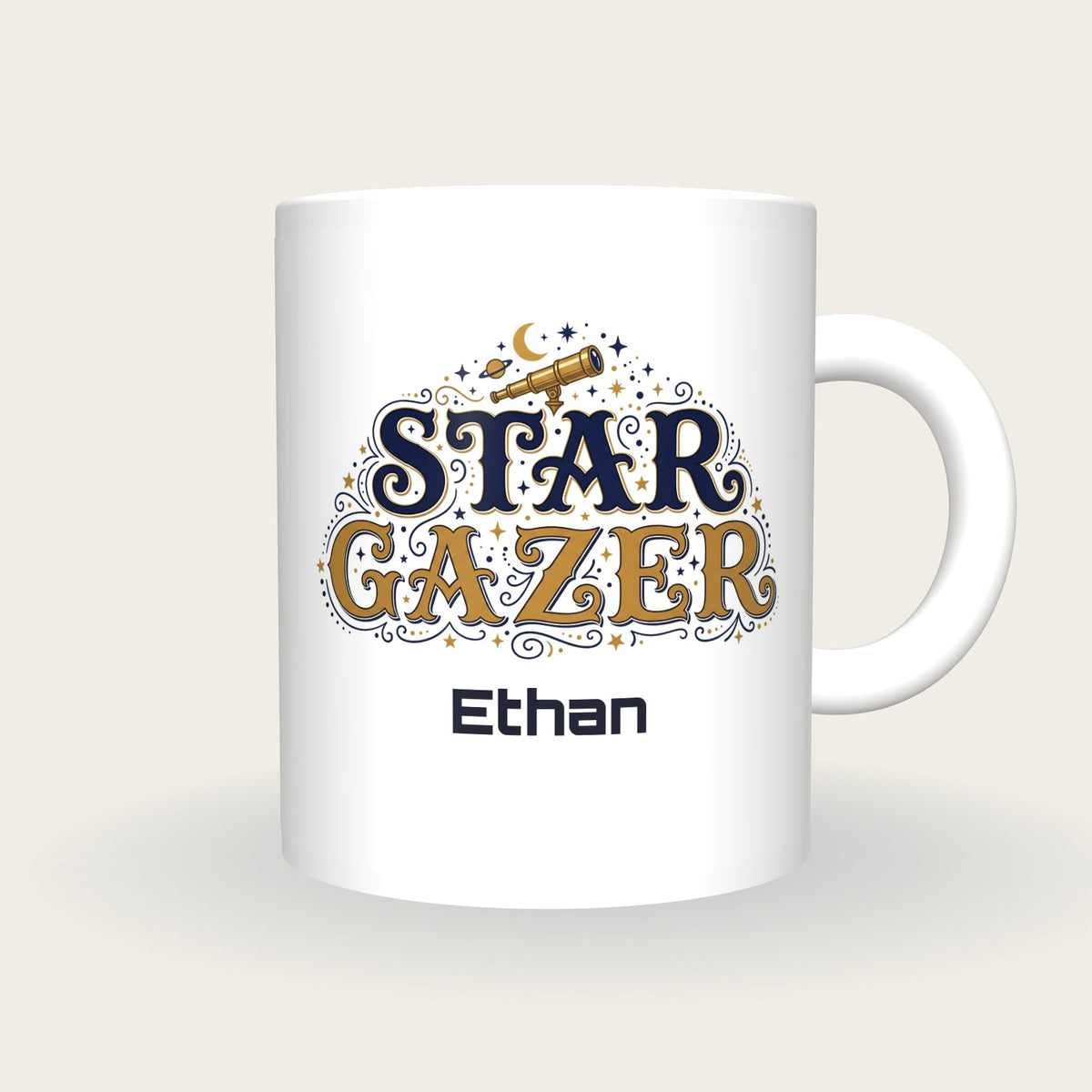 Personalised Star Gazer Astronomy Mug, front