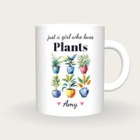 Personalised House Plant Mug, Just A Girl Who Loves Plants, front
