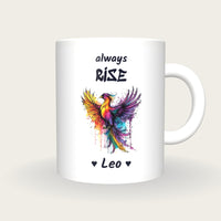 Personalised Phoenix Mug, Always Rise, front