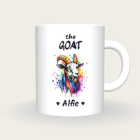 Personalised Goat Mug, The GOAT, front
