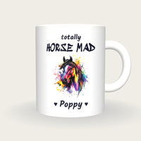 Personalised Horse Mug, Totally Horse Mad, front