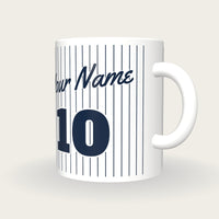 Design Your Own Baseball Jersey Mug, three-quarter view