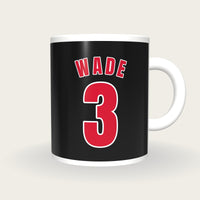 Personalised Black and Red Basketball Jersey Mug, front