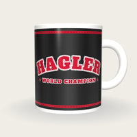 Personalised Black and Red Boxing Robe Mug, front