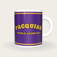 Personalised Purple and Gold Boxing Robe Mug, front