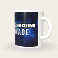 Personalised Cosmic Galaxy Darts Shirt Mug, three-quarter view