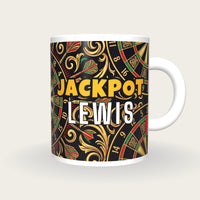 Personalised Gold Dartboard Darts Shirt Mug, front