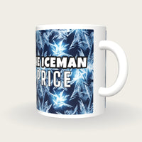 Personalised Ice Crystals Darts Shirt Mug, three-quarter view