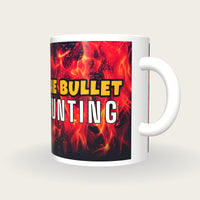 Personalised Red Flames Darts Shirt Mug, three-quarter view