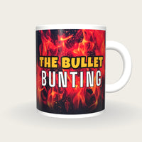 Personalised Red Flames Darts Shirt Mug, front