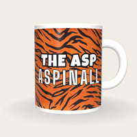 Personalised Tiger Stripe Darts Shirt Mug, front