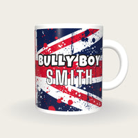 Personalised Union Flag Darts Shirt Mug, front