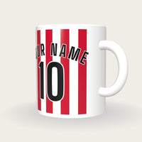 Design Your Own Football Shirt Mug, three-quarter view