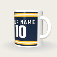 Design Your Own Ice Hockey Jersey Mug, three-quarter view