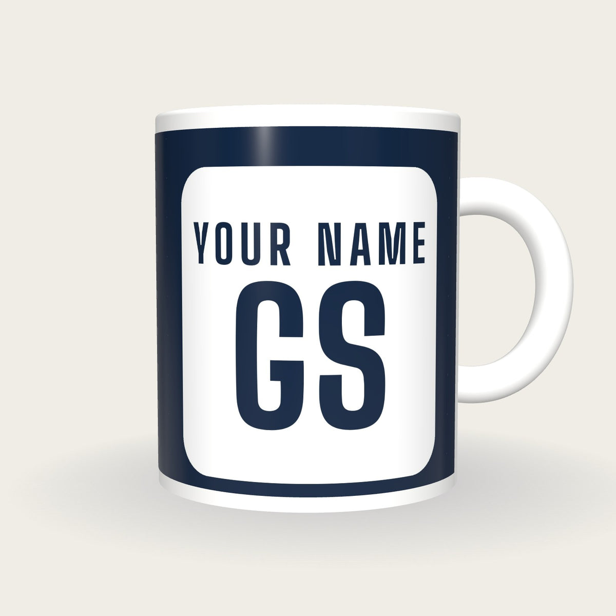 Design Your Own Netball Bib Mug, front