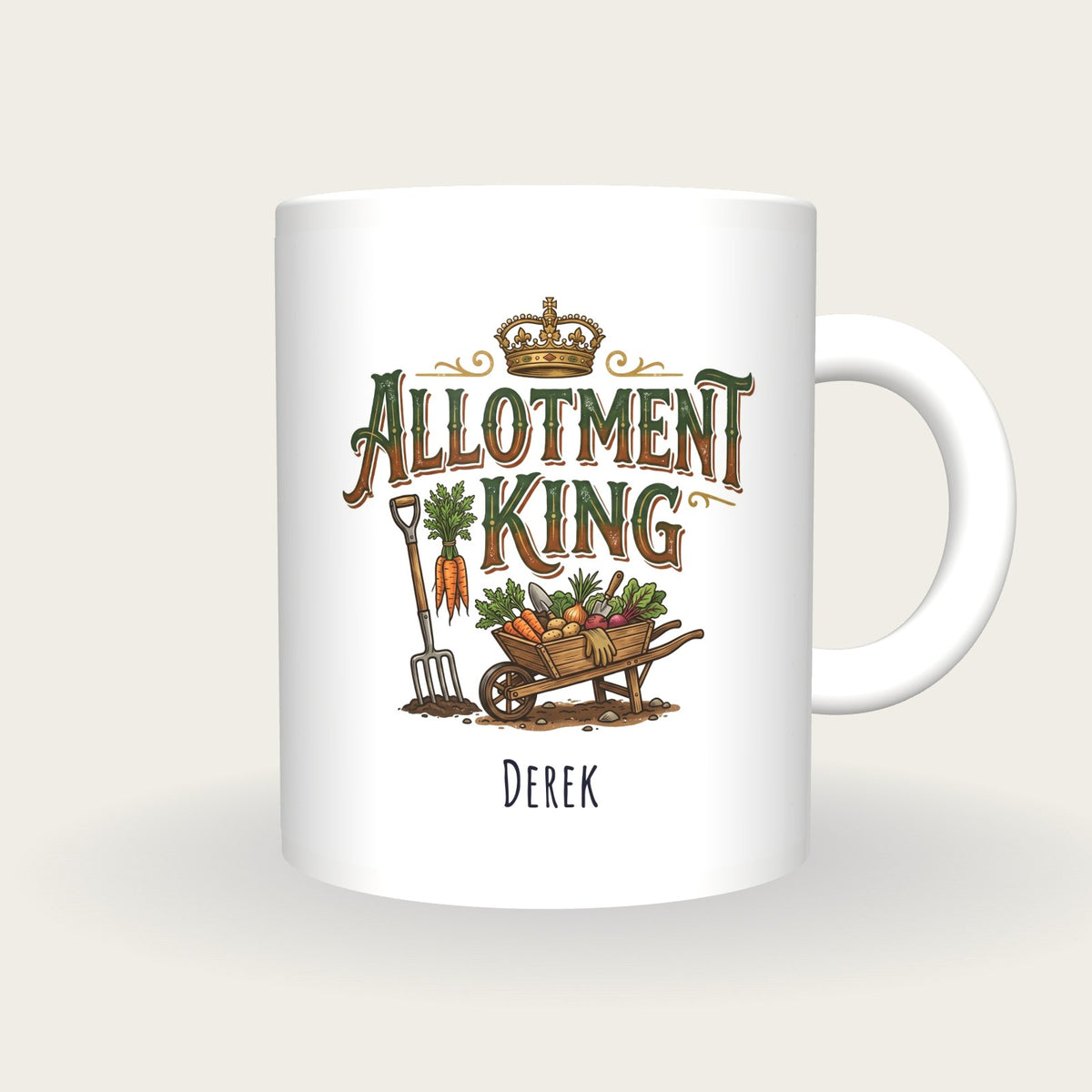 Personalised Allotment King Mug, front