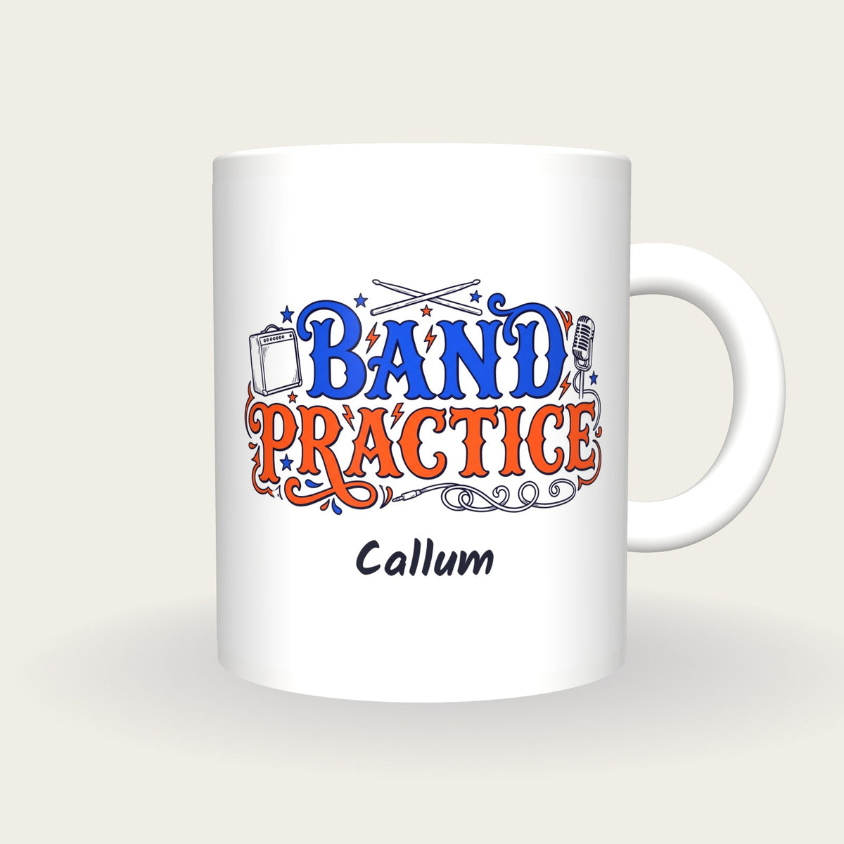 Personalised Band Practice Mug, front