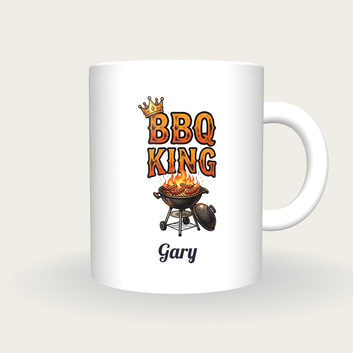 Personalised BBQ King Mug, front