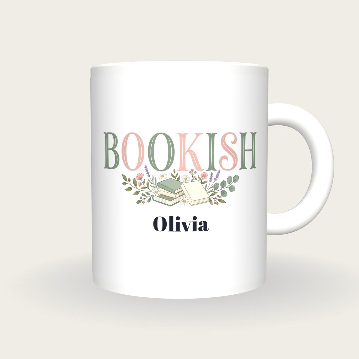 Personalised Bookish Mug, front