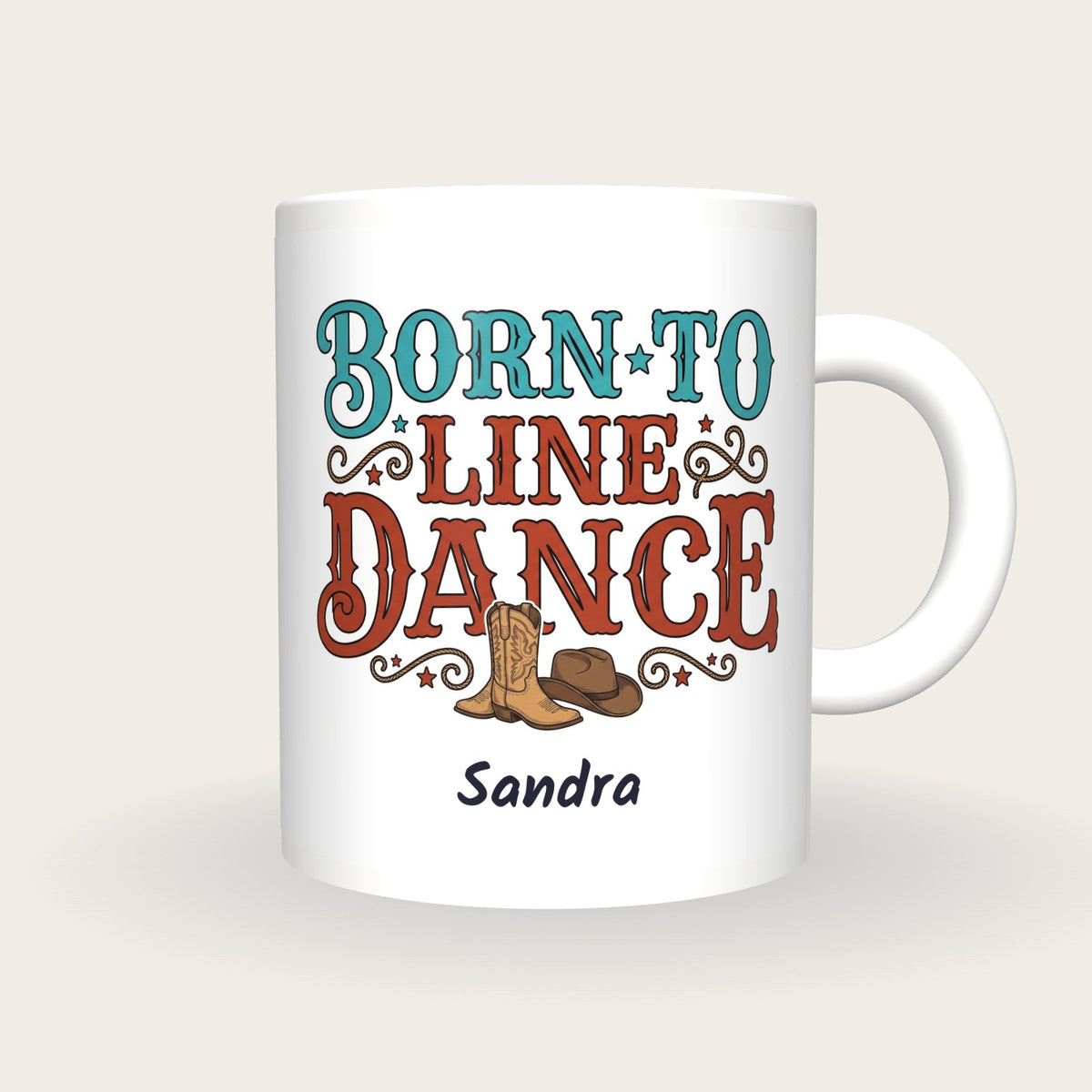 Personalised Born To Line Dance Mug, front