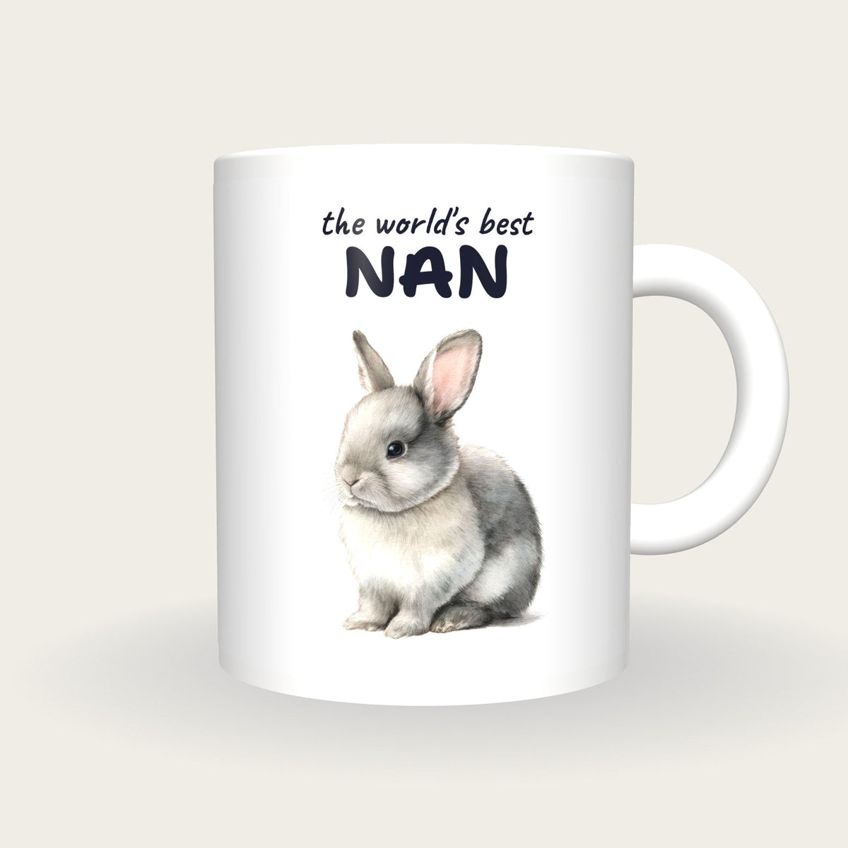 Personalised Bunny Mug, Best Nan, front