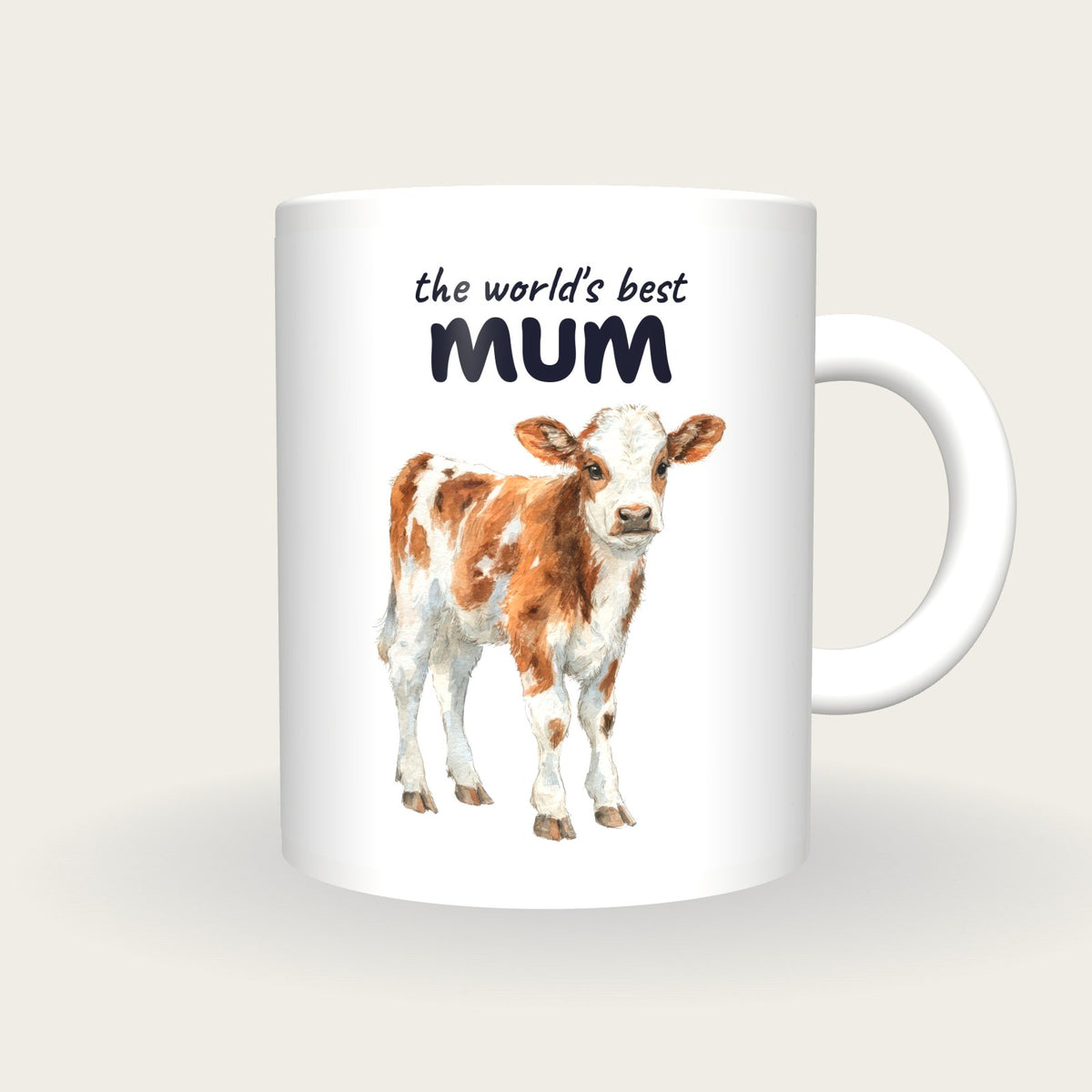 Personalised Calf Mug, Best Mum, front