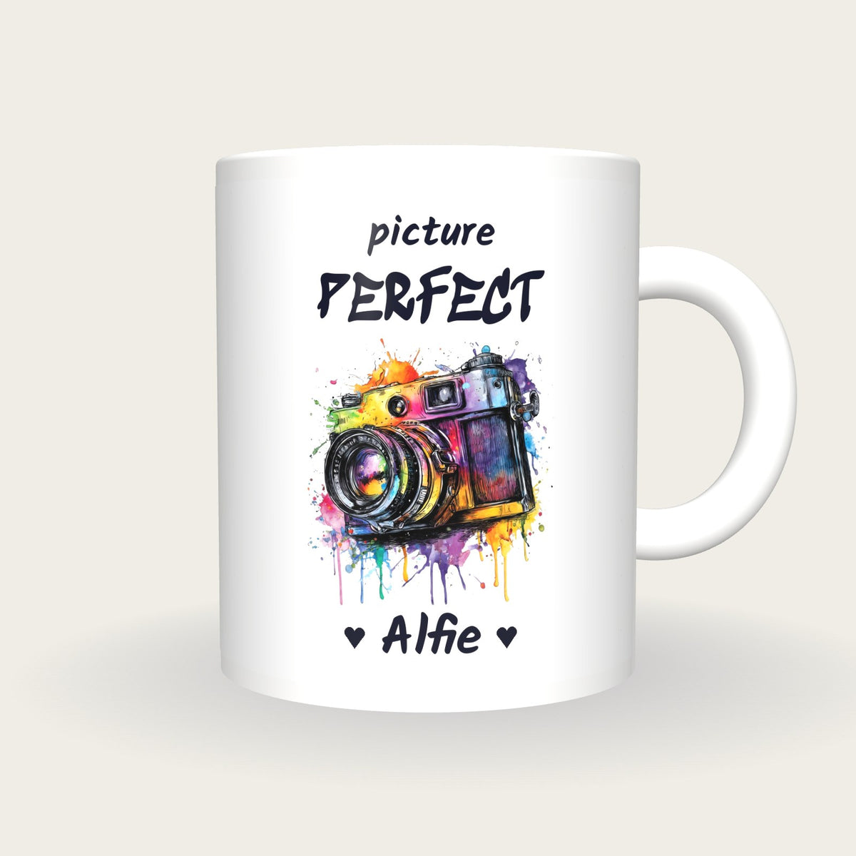 Personalised Camera Mug, Picture Perfect, front