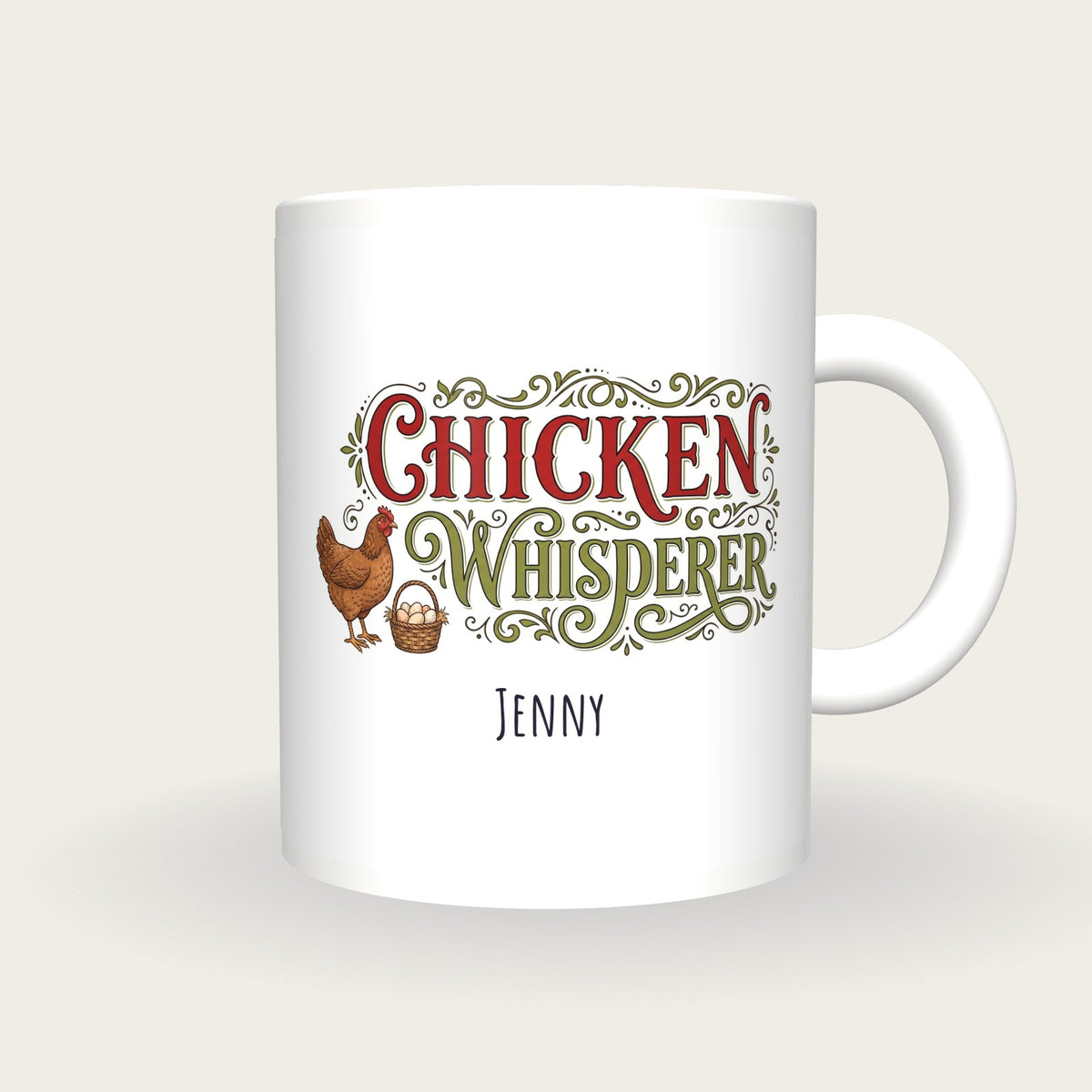 Personalised Chicken Whisperer Mug, front