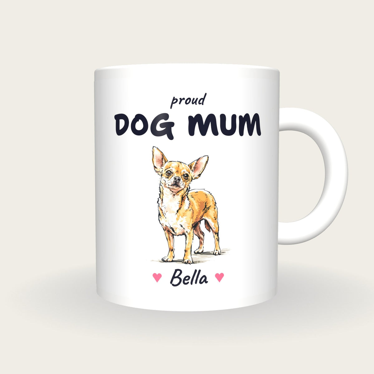 Personalised Chihuahua Dog Mum Mug, front